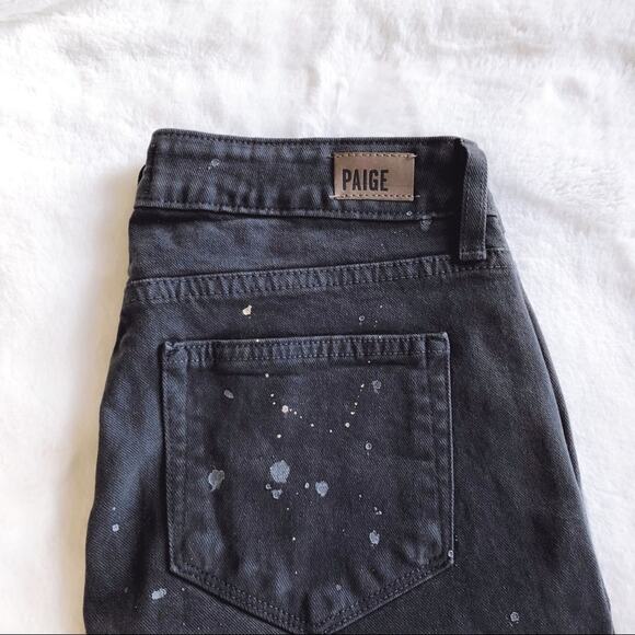 PAIGE Gray Verdugo Ankle Jeans with Splatter Design - Picture 3 of 11